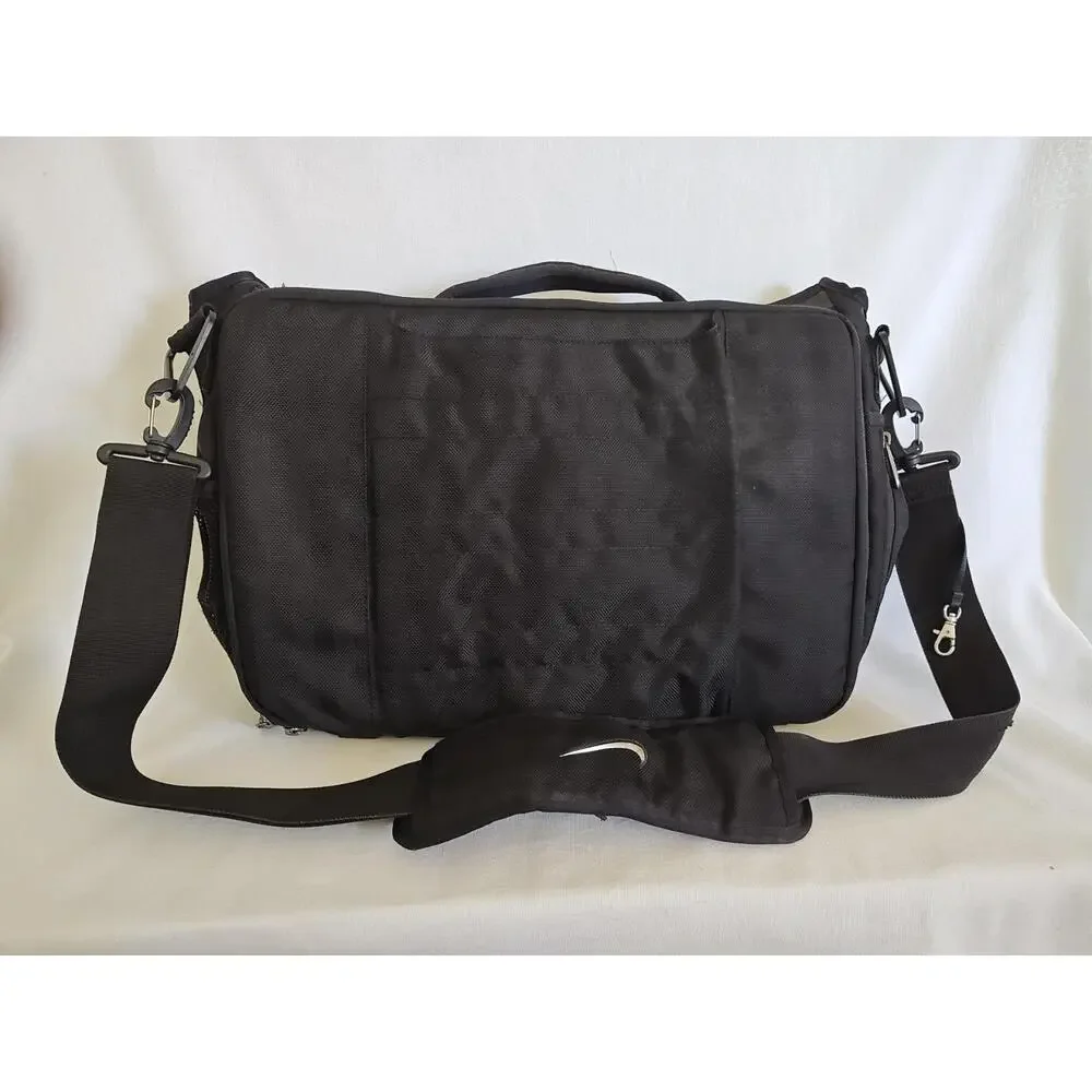 Nike Messenger Black Bag Laptop Bag Briefcase Vintage Travel TG0159-001 Balistic